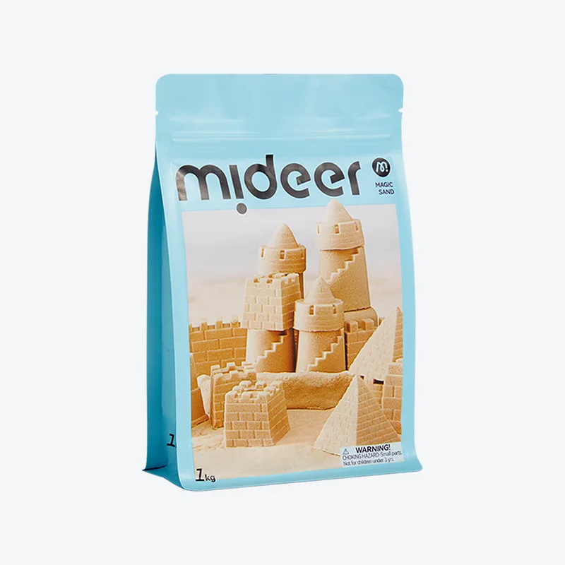 Кінетичний пісок Mideer Magic Sand 1 кг натуральний, пакет із zip-застібкою ( MD4305 )