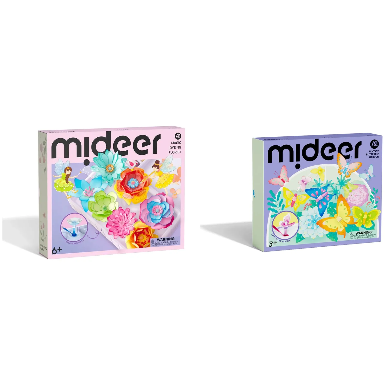 Комплект «Квіти та метелики» Mideer — набір «Флорист» для паперових квітів + «Фантастичний сад метеликів»