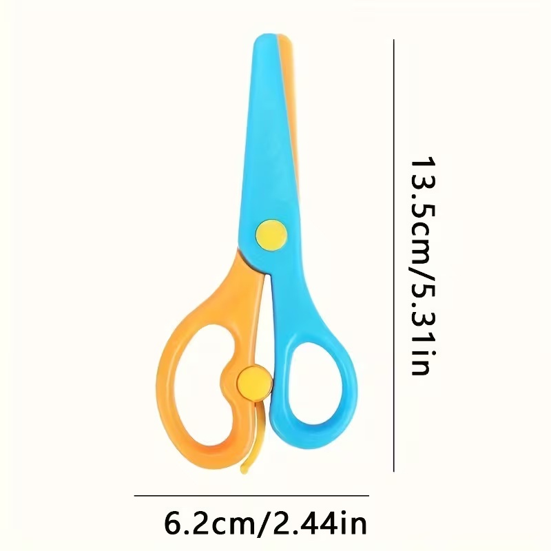  Безпечні пластикові ножиці з тупими кінцями з поворотним механізмом для дітей, двокольорові ( N-2 ) від 3 років