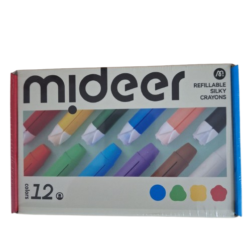 Запасні стрижні для воскових олівців  MiDeer  шовковисті швидковисихаючі безпечні нетоксичні для дітей 12 кольорів (MD4257) змінні запасні стержні Запасні стрижні для воскових олівців  MiDeer  шовковисті швидковисихаючі безпечні нетоксичні для дітей 12 кольорів (MD4257) змінні запасні стержні
