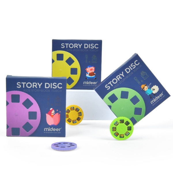 Диски з казками № 2 Mideer для проекторів і ліхтариків. Англійська та УКРАЇНСЬКА мови, 4 казки , читати ( MD 1112) слайди