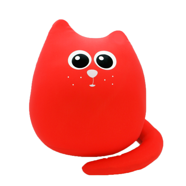 М'яка  іграшка антистрес Expetro подушка  інтер'єрна  Кіт великий Іскорка 30 см червоний ( A206-1 ) наповнювач кульки пінополістиролу