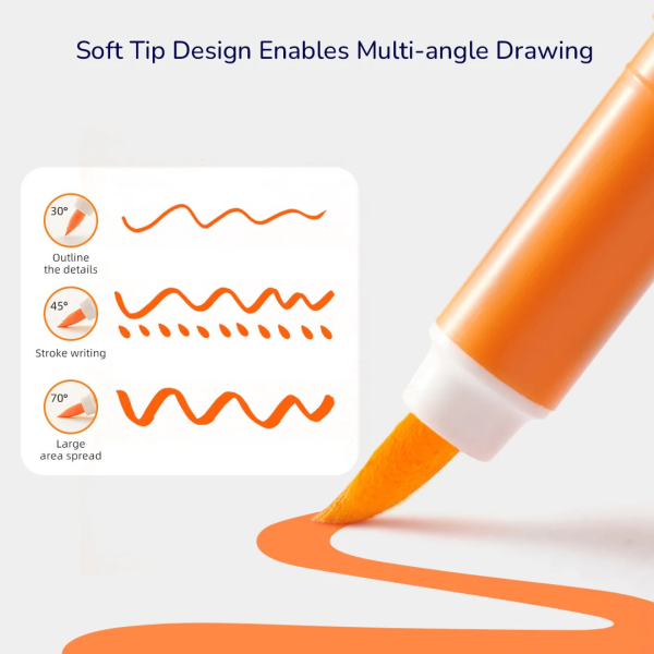 Акрилові маркери Mideer ультрам'яке перо 36 кольорів (MD1524) у валізі Акрилові маркери Mideer ультрам'яке перо 36 кольорів (MD1524) у валізі