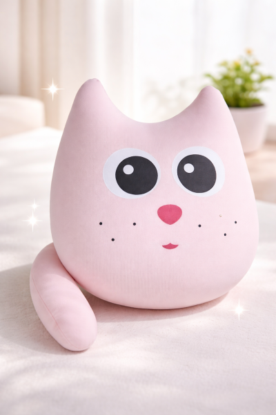 М'яка іграшка Expetro антистрес подушка інтер'єрна Кіт великий Сакурка 30 см ( А206-2 ) наповнювач кульки пінополістиролу