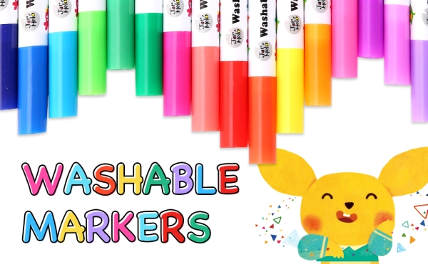 Маркери, що змиваються Jar Melo-Baby Roo  24 кольори в тубусі  (JA90497)