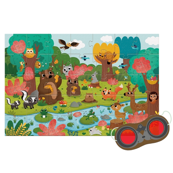 Пазл-секрет з окулярами MiDeer У лісі 35 деталей (MD3096)