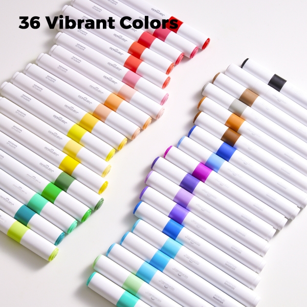 Акрилові маркери Jar Melo ультратонке перо, у сумочці, 36 кольорів (JA96697)