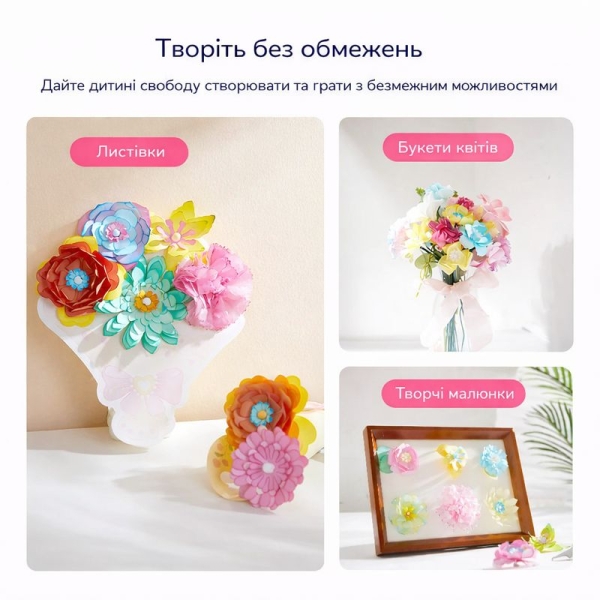 Творчий набір для дітей Mideer «Флористика» – створення паперових квітів, DIY набір, від 6 років ( MD2319 ) STEAM 