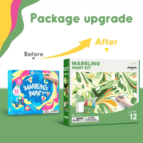 Набір для малювання на воді Jar Melo 12 кольорів Marbling Kit. Набір для марморування , ЕБРУ ( JA92606 )