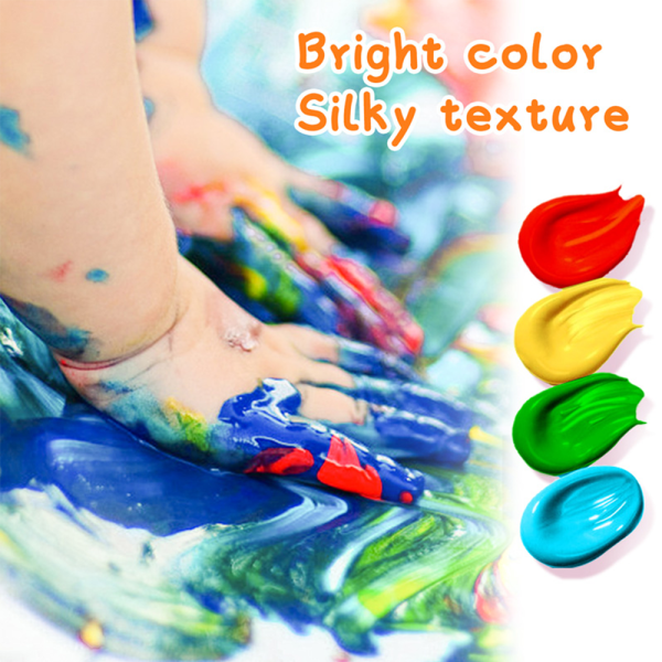 Дитячі пальчикові фарби Jar Melo 6 кольорів по 60 мл (JA91142)