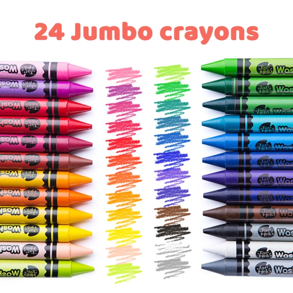 Набір  воскових олівців Jar Melo, 24 кольори,  в тубусі ( JA90411 )