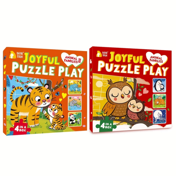 Міні-пазли 4 в 1 для малят Bear Tale Тварини 4 пазла по 9 деталей ( LY2025093 ) від 2 років