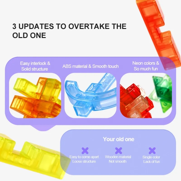 Головоломка MiDeer Neon Space Kongming Lock 3D-танграм Футбол (MD2223)