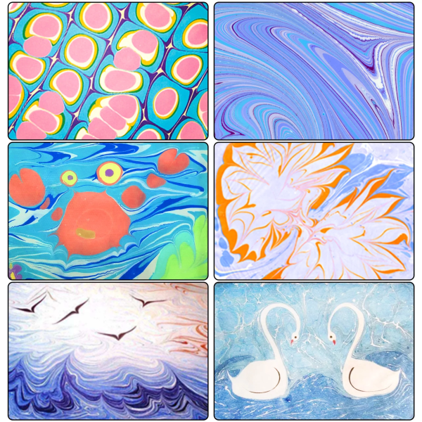 Набір для малювання на воді Jar Melo 12 кольорів Marbling Kit. Набір для марморування , ЕБРУ ( JA92606 )