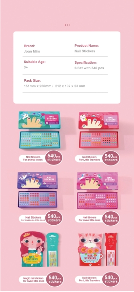 Наклейки для нігтів Joan Miro  Для милих дівчаток, 540 наклейок ( JA93733 ) Єдиноріг