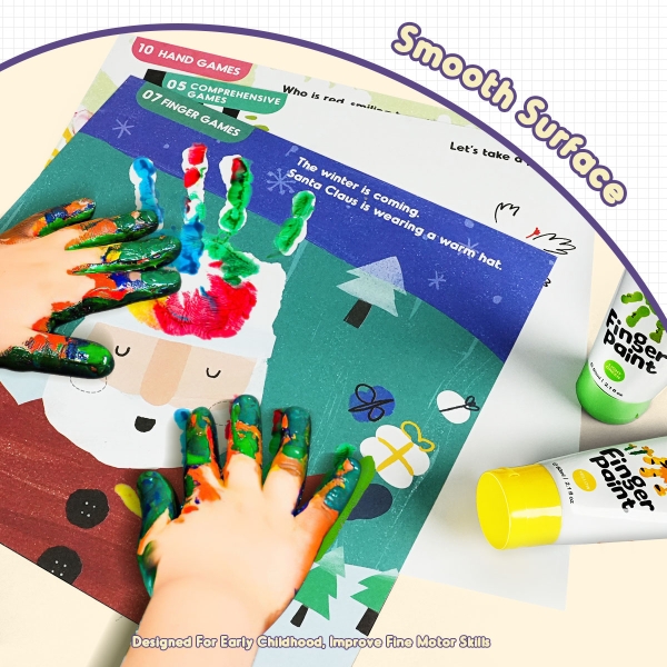 Папір для пальчикових фарб Jar Melo з ідеями малюнків, 30 аркушів, розмір 27*26 см,  ( JA 95294) 