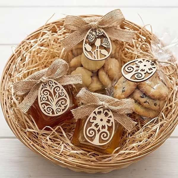 Набір дерев'яних Великодніх прикрас для розпису , 20 штук розміром 5*4 см ( В-3490-mix ) розмалюй сам