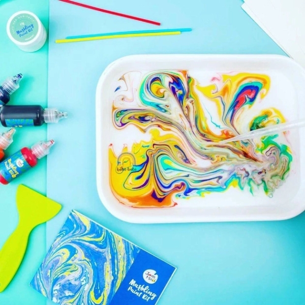 Набір для малювання на воді Jar Melo 12 кольорів Marbling Kit. Набір для марморування , ЕБРУ ( JA92606 )