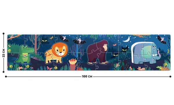 Великий пазл Джунглі 100*22см MiDeer  28 деталей   (MD3033) Великий пазл Джунглі 100*22см MiDeer  28 деталей   (MD3033)