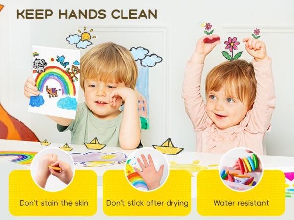 Натуральні воскові безпечні олівці крайони, що миються Mirola Kids Бананчики 12 кольорів ( МК 96697 ) для малят  від 1 року