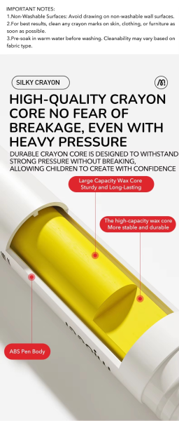 Запасні стрижні для воскових олівців  MiDeer  шовковисті швидковисихаючі безпечні нетоксичні для дітей 12 кольорів (MD4257) змінні запасні стержні Запасні стрижні для воскових олівців  MiDeer  шовковисті швидковисихаючі безпечні нетоксичні для дітей 12 кольорів (MD4257) змінні запасні стержні