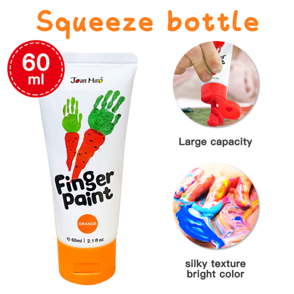 Дитячі пальчикові фарби Jar Melo 6 кольорів по 60 мл (JA91142)