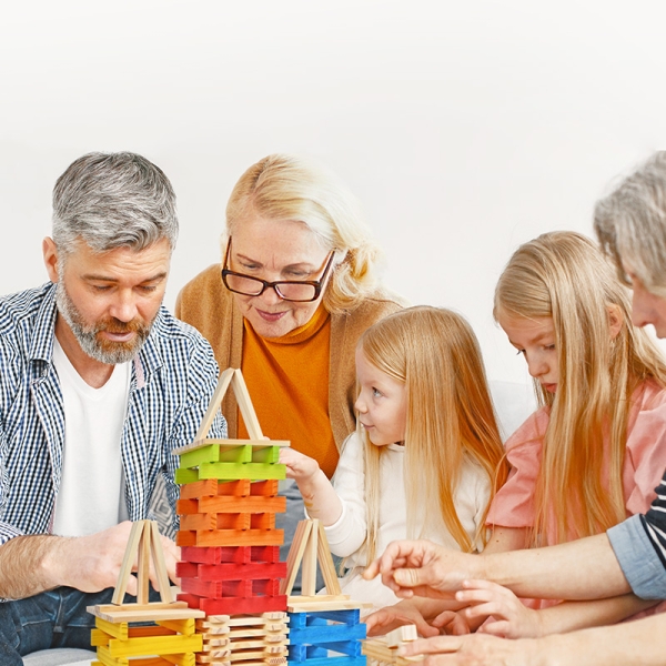 Будівельні дерев'яні блоки CITYBLOCKS Mideer Холодні  кольори 100 деталей ( MD1116 ) монтесорі