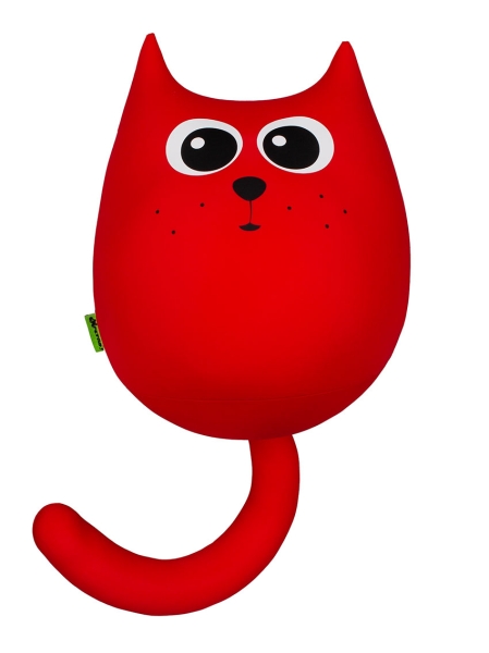 М'яка  іграшка антистрес Expetro подушка  інтер'єрна  Кіт великий Іскорка 30 см червоний ( A206-1 ) наповнювач кульки пінополістиролу