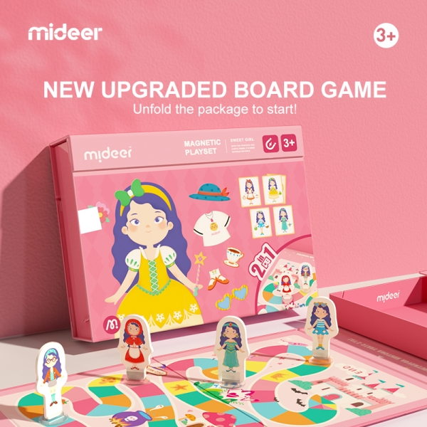 Магнітна книга дошка Дівчинка 2 в 1 Mideer (MD3233)