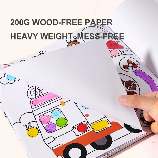 Альбом з точковими малюнками для дитячого саду Mideer Чарівна країна 2 рівень, Dot, 30 аркушів (MD6282) для крапкових ДОТ маркерів