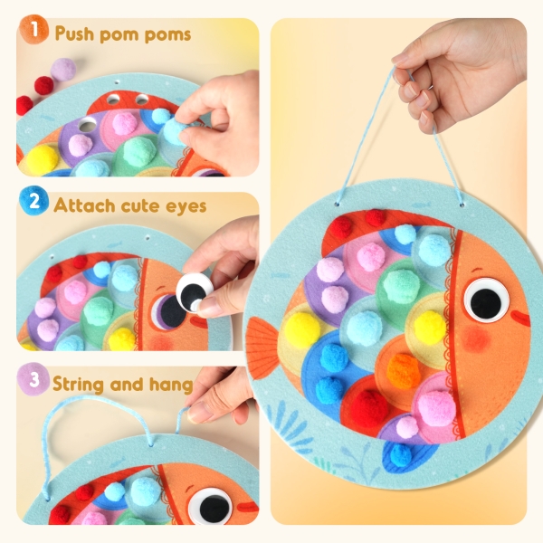 Набір Jar Melo Кольорове мистецтво з помпонів, POM POM ART ( JA95959 ) Набір Jar Melo Кольорове мистецтво з помпонів, POM POM ART ( JA95959 )