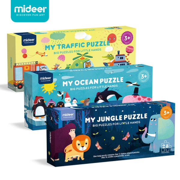 Великий пазл Джунглі 100*22см MiDeer  28 деталей   (MD3033) Великий пазл Джунглі 100*22см MiDeer  28 деталей   (MD3033)