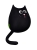 М'яка  іграшка Expetro антистрес подушка  інтер'єрна  Кіт міні Вугіллячко 20 см чорний ( A204 ) наповнювач кульки пінополістиролу