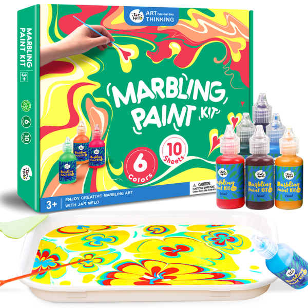 Набір для малювання на воді Jar Melo 6 кольорів Marbling Kit. Набір для марморування , ЕБРУ ( JA 91487 )  Набір для малювання на воді Jar Melo 6 кольорів Marbling Kit. Набір для марморування , ЕБРУ ( JA 91487 )