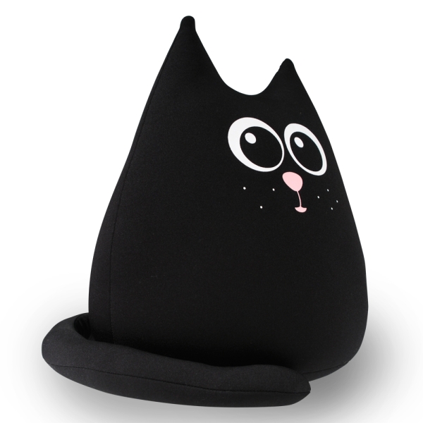 М'яка  іграшка антистрес Expetro Подушка  інтер'єрна  Кіт великий Вугіллячко 30 см ( A131 ) М'яка  іграшка антистрес Expetro Подушка  інтер'єрна  Кіт великий Вугіллячко 30 см ( A131 )