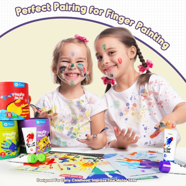 Папір для пальчикових фарб Jar Melo з ідеями малюнків, 30 аркушів, розмір 27*26 см,  ( JA 95294) 