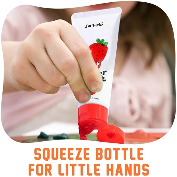 Дитячі пальчикові фарби Jar Melo 6 кольорів по 60 мл (JA91142)