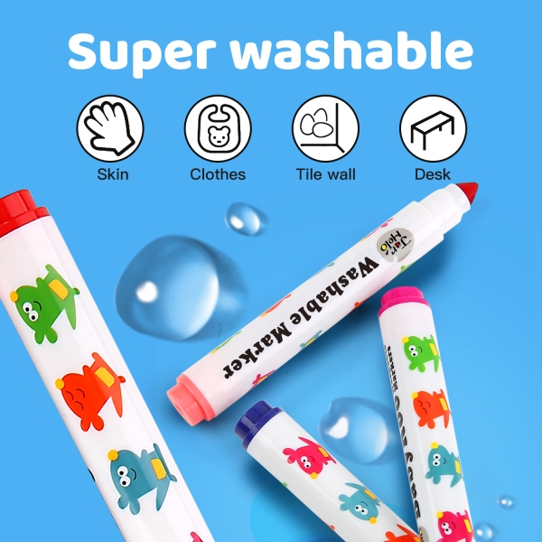 Маркери, що змиваються Jar Melo-Baby Roo  24 кольори в тубусі  (JA90497)