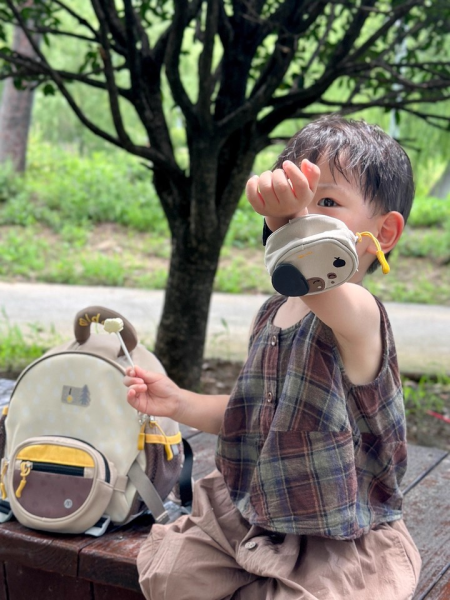 Дитячий ранець 3 в 1 Mideer для малюків та дошкільнят світло-коричневий Собачка ( MD2294 ) Рюкзак для дітей на прогулянку