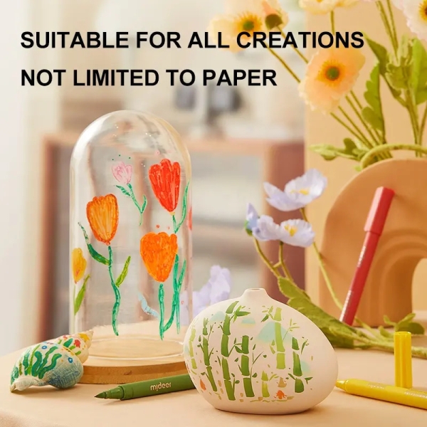 Акрилові маркери Mideer ультрам'яке перо 36 кольорів (MD1524) у валізі Акрилові маркери Mideer ультрам'яке перо 36 кольорів (MD1524) у валізі