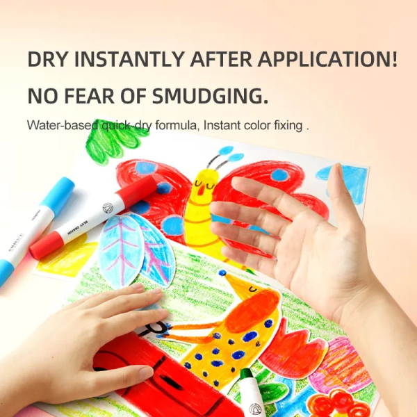 Запасні стрижні для воскових олівців  MiDeer  шовковисті швидковисихаючі безпечні нетоксичні для дітей 12 кольорів (MD4257) змінні запасні стержні Запасні стрижні для воскових олівців  MiDeer  шовковисті швидковисихаючі безпечні нетоксичні для дітей 12 кольорів (MD4257) змінні запасні стержні