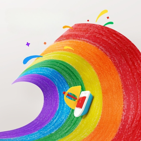 Воскові шовковисті олівці  MiDeer  6 кольорів  (MD4258) швидковисихаючі безпечні нетоксичні для дітей