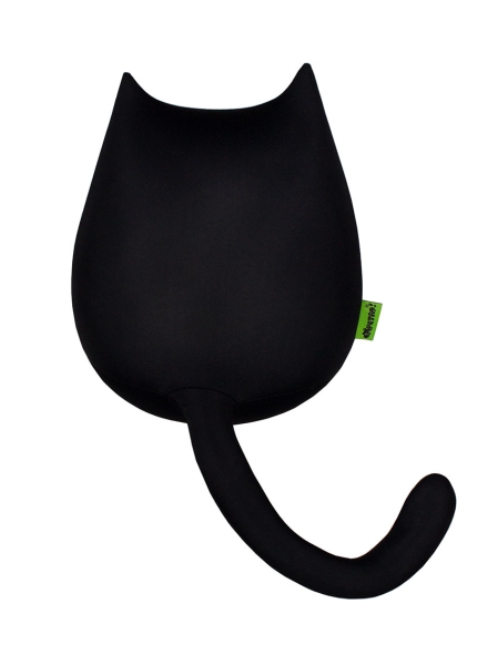 М'яка  іграшка Expetro антистрес подушка  інтер'єрна  Кіт міні Вугіллячко 20 см чорний ( A204 ) наповнювач кульки пінополістиролу